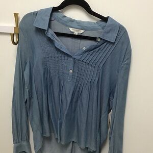 Liverpool Bridgetown Women's Blue Pleated Top